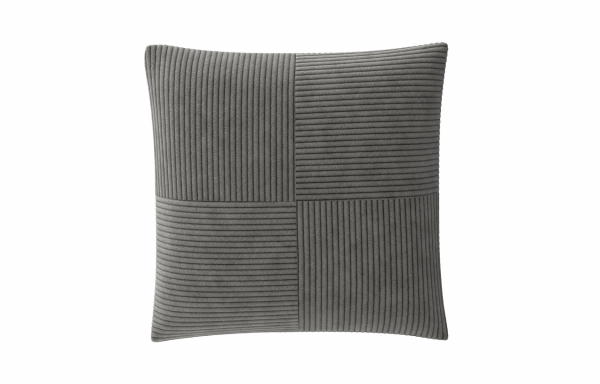 COUSSIN DÉCORATIF VELOURS GRIS