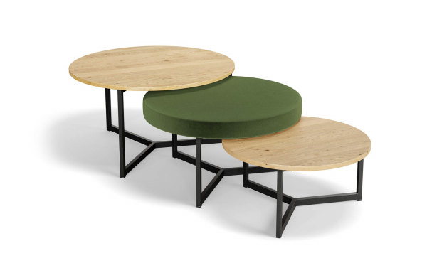 TABLES GIGOGNES DAVOS VELOURS VERT JAD