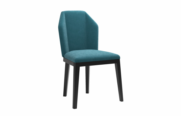 CHAISE JULIA VELOURS BLEU NIAGARA