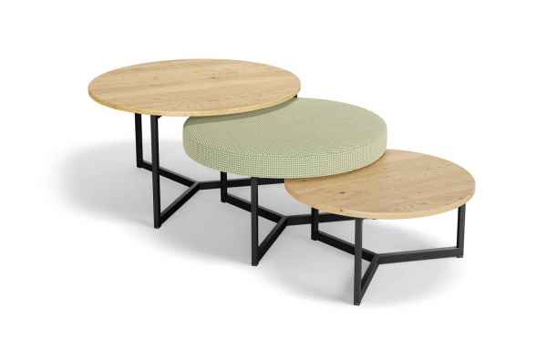 TABLES GIGOGNES DAVOS MOTIF PIED DE POULE VERT