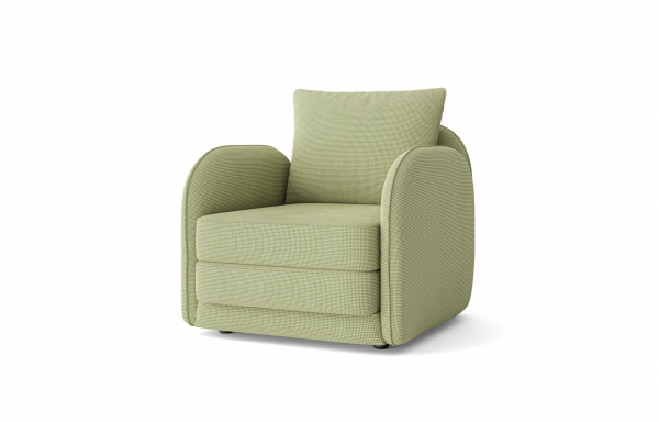 FAUTEUIL-LIT SWAN, MOTIF PIED DE POULE XPM VERT