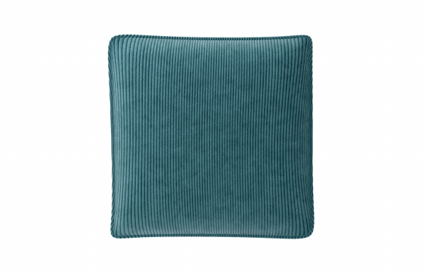 COUSSIN DÉCORATIF VELOURS BLEU CANARD