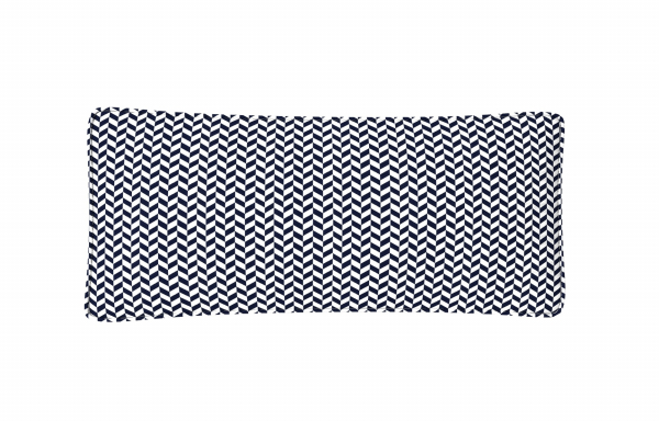 COUSSIN DÉCORATIF, MOTIF CHEVRON BLEU