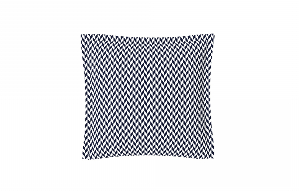COUSSIN DÉCORATIF, MOTIF CHEVRON BLEU