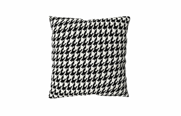 COUSSIN DÉCORATIF, MOTIF PIED DE POULE PETIT MODÈLE