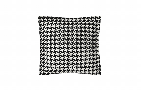 COUSSIN DÉCORATIF, MOTIF PIED DE POULE GRAND MODÈLE