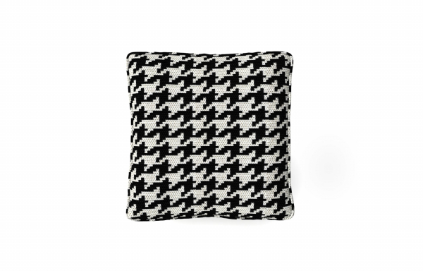 COUSSIN DÉCORATIF, MOTIF PIED DE POULE PETIT MODÈLE