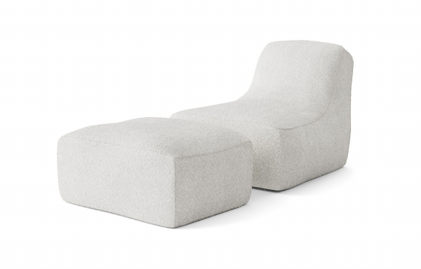 CHAUFFEUSE CHILL AVEC REPOSE-PIEDS BLANCHE