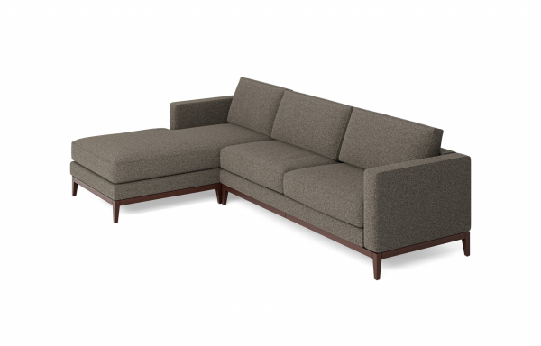 SALON LILY DROIT NOIR ET TAUPE