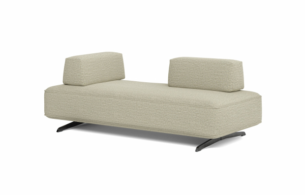 BANQUETTE DANNA GRIS ET BLANC CASSÉ