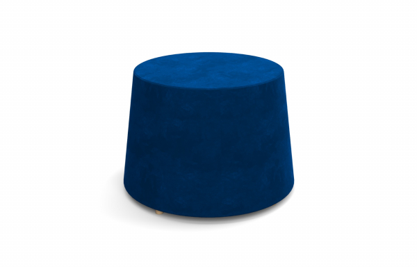 POUF KELLY VELOURS BLEU PÉTROLE