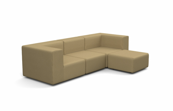 CANAPÉ SMART EN L, 4 PLACES, VERSION DROITE