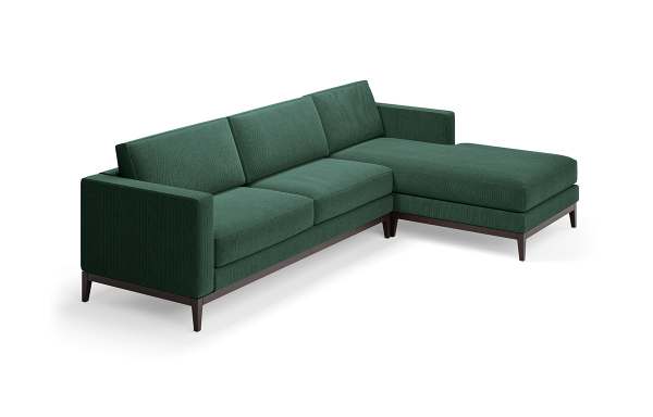 SALON LILY GAUCHE VELOURS VERT