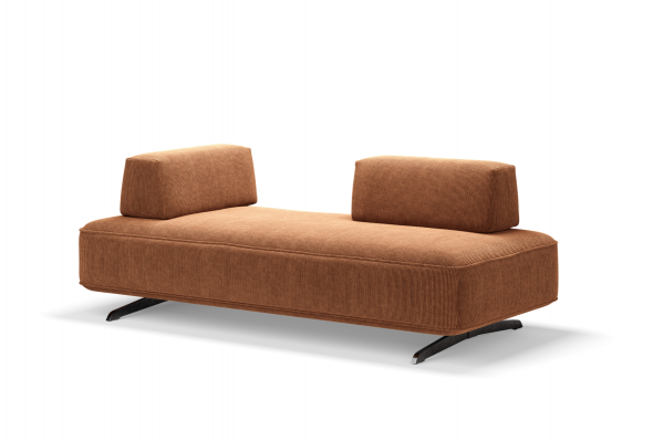 BANQUETTE DANNA VELOURS ROUILLE