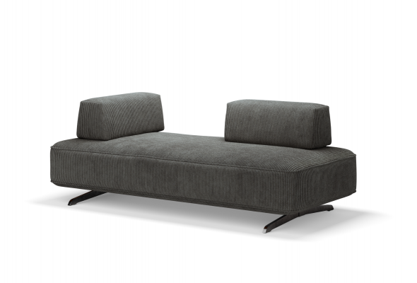 BANQUETTE DANNA VELOURS GRIS